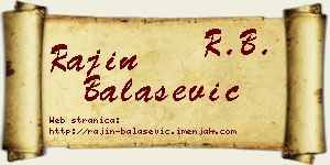 Rajin Balašević vizit kartica